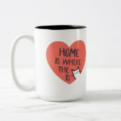 家は猫があるところです ツートーンマグカップ (左)