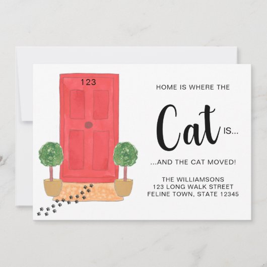 家は猫が動いている場所 案内状 (正面)