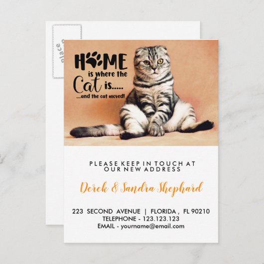 家は猫が動いている発表 案内ポストカード (正面/裏面)