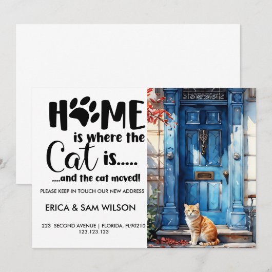 家は猫が動く場所 案内状 (正面/裏面)