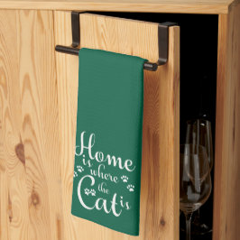 家は猫が小さな足である場所 キッチンタオル