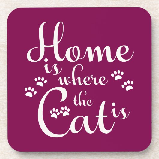 家は猫が小さな足である場所 コースター (正面)