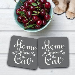家は猫が小さな足である場所 コースター