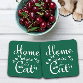 家は猫が小さな足である場所 コースター