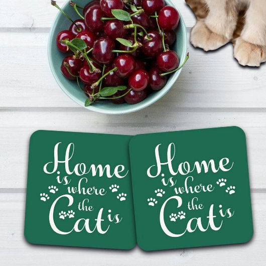 家は猫が小さな足である場所 コースター