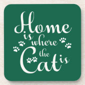 家は猫が小さな足である場所 コースター (正面)