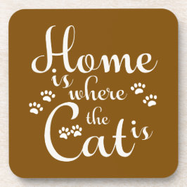 家は猫が小さな足である場所 コースター