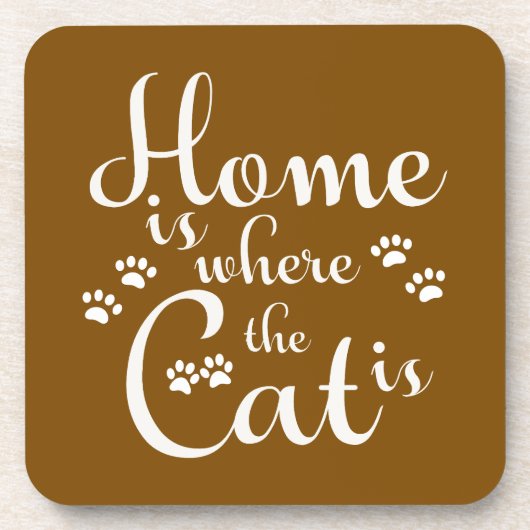 家は猫が小さな足である場所 コースター (正面)