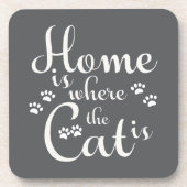 家は猫が小さな足である場所 コースター (正面)