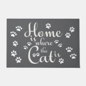 家は猫が小さな足である場所 ドアマット (正面)