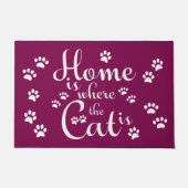 家は猫が小さな足である場所 ドアマット (正面)