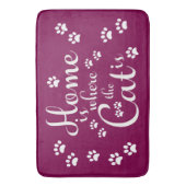 家は猫が小さな足である場所 バスマット (正面縦)