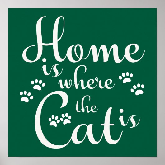 家は猫が小さな足である場所 ポスター (正面)