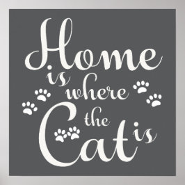 家は猫が小さな足である場所 ポスター