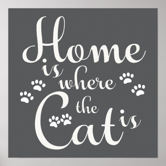 家は猫が小さな足である場所 ポスター (正面)