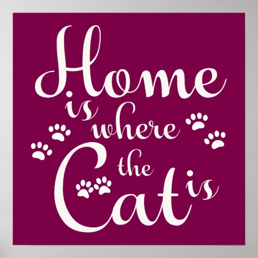 家は猫が小さな足である場所 ポスター (正面)