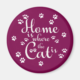 家は猫が小さな足である場所 マグネット