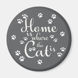 家は猫が小さな足である場所 マグネット