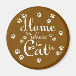 家は猫が小さな足である場所 マグネット