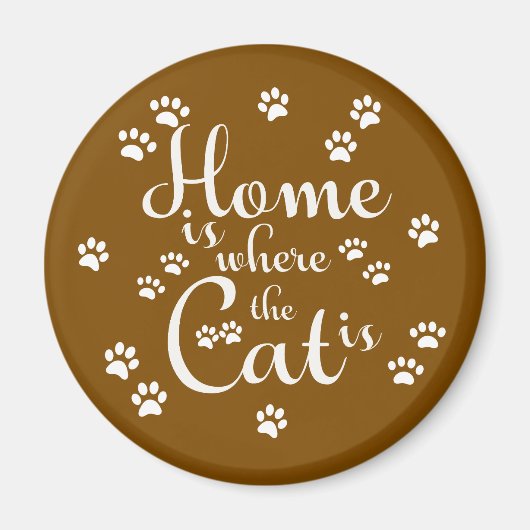 家は猫が小さな足である場所 マグネット (正面)