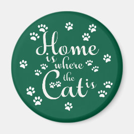 家は猫が小さな足である場所 マグネット