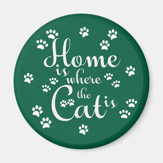 家は猫が小さな足である場所 マグネット (正面)