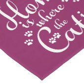 家は猫が小さな足である場所 ミディアムテーブルランナー (コーナー)