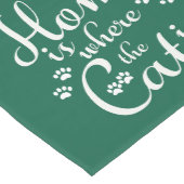 家は猫が小さな足である場所 ミディアムテーブルランナー (コーナー)