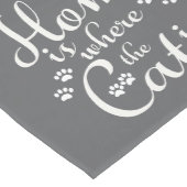 家は猫が小さな足である場所 ミディアムテーブルランナー (コーナー)