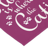 家は猫が小さな足である場所 ロングテーブルランナー (コーナー)