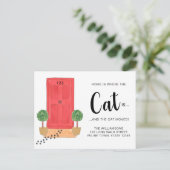 家は猫の引っ越し 案内ポストカード (スタンド正面)