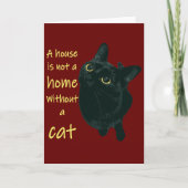 家は猫の引用文のない家ではない カード (正面)