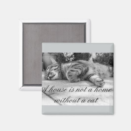 家は猫の磁石のない家じゃない! マグネット (正面/裏面)