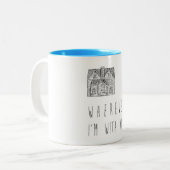 家は私があなたとマグであるところはどこでもです ツートーンマグカップ (正面左)