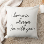 家は私があなたと手書きの原稿であるところはどこでもです クッション (ブランケット)