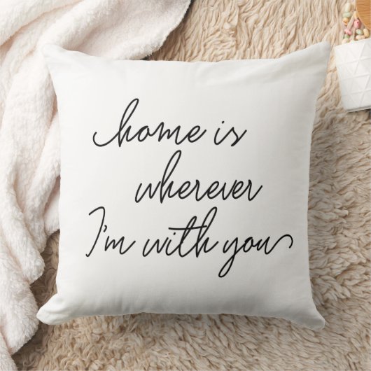 家は私があなたと手書きの原稿であるところはどこでもです クッション (ブランケット)