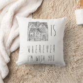 家は私があなたと枕であるところはどこでもです クッション (ブランケット)