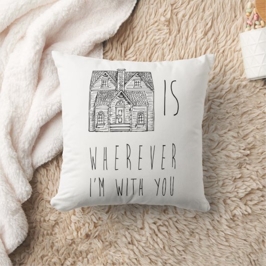 家は私があなたと枕であるところはどこでもです クッション (ブランケット)