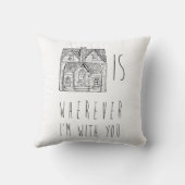 家は私があなたと枕であるところはどこでもです クッション (裏面)