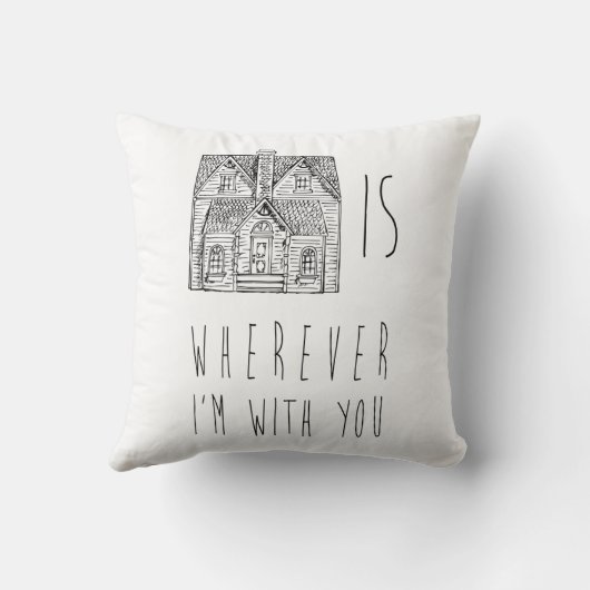 家は私があなたと枕であるところはどこでもです クッション (裏面)