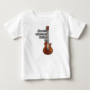 家は私のギターがある。ヴィンテージカラーギター ベビーTシャツ