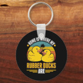 家は私のゴムアヒルがある場所 キーホルダー (正面)