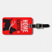 家は私のスコッチテリアが旅行ラベルであるところです ラゲッジタグ (正面横)