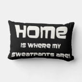 家は私のセーターがある場所だ！ ランバークッション (裏面)