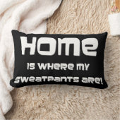 家は私のセーターがある場所だ！ ランバークッション (ブランケット)