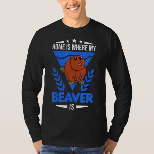 家は私のビーバー Tシャツ (正面)