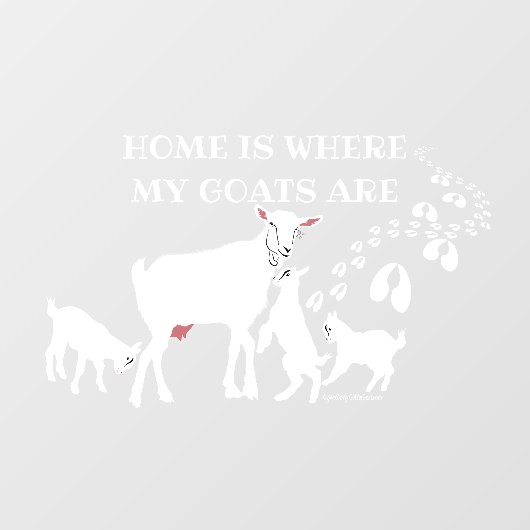 家は私のヤギがウィンドウにしがみている場所 ウィンドウサイン (シート)