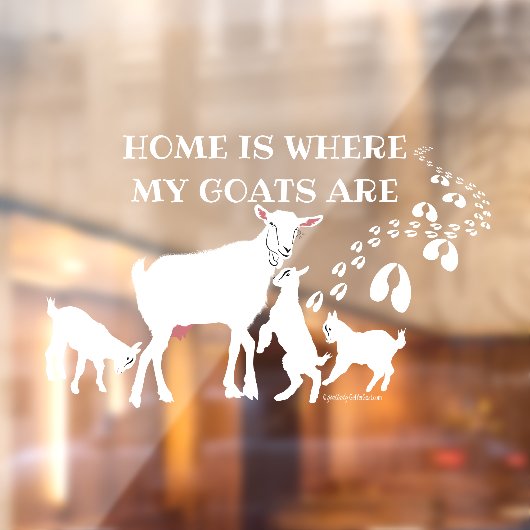 家は私のヤギがウィンドウにしがみている場所 ウィンドウサイン (シート2)