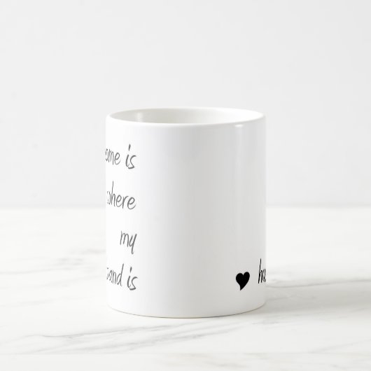 家は私の夫がマグであるところです コーヒーマグカップ (中央)