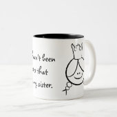 家は私の姉妹のマグで落ちました ツートーンマグカップ (正面右)